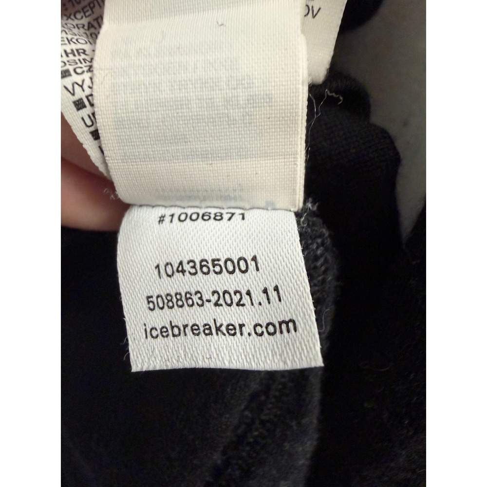 Icebreaker Merino 200 Oasis Long Sleeve Thermal Shirt Black Mens L 104365001 - Picture 8 of 10